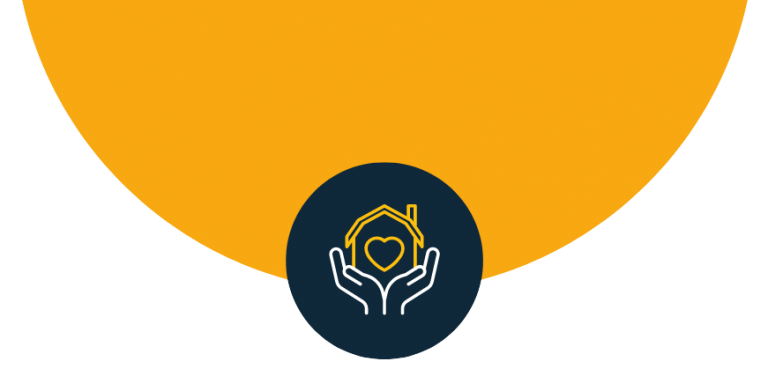 icon of hands holding house